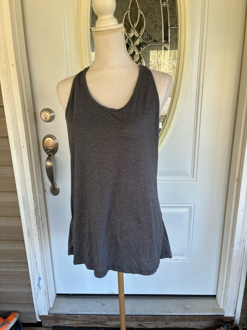 Old Navy Dark Charcoal Racerback Tank Top